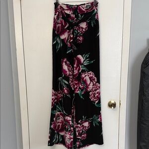 Floral Charlotte Russe Wide Leg Dress Pants